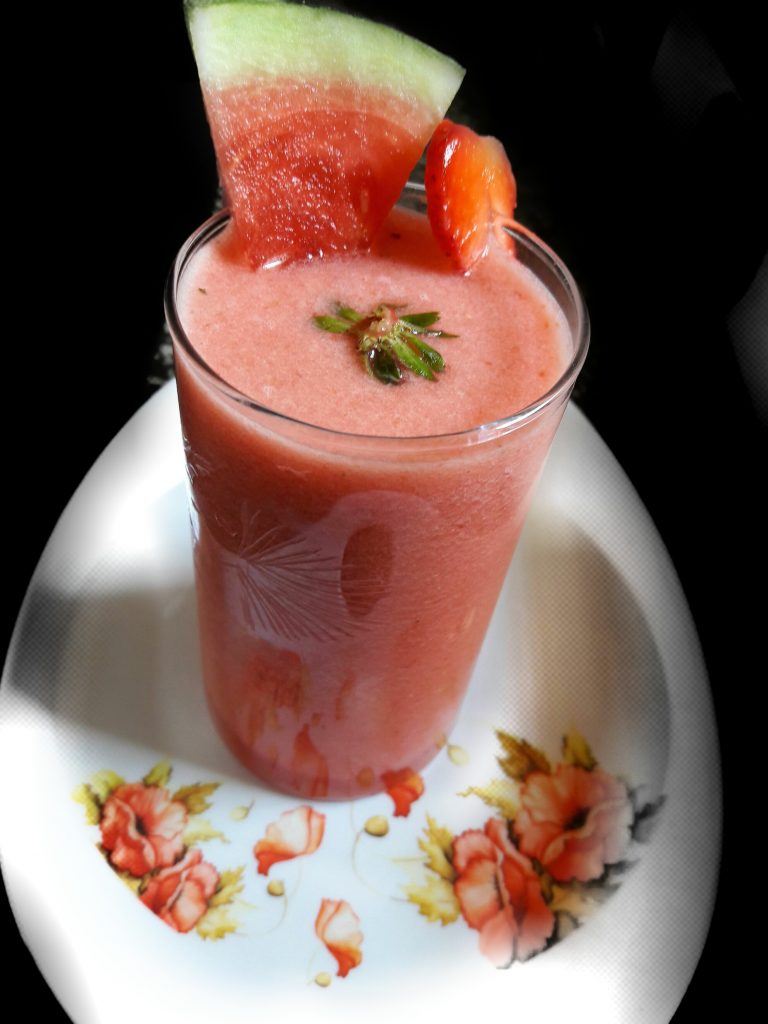 Watermelon Strawberry Smoothie - Healthy!!
