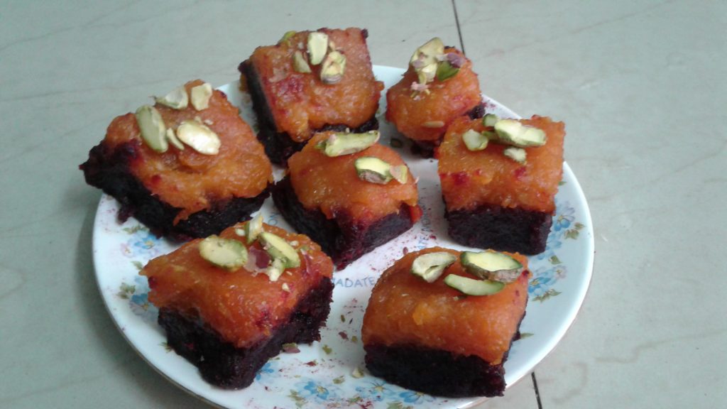 Beetroot-Papaya Barfi - Yummy Dessert