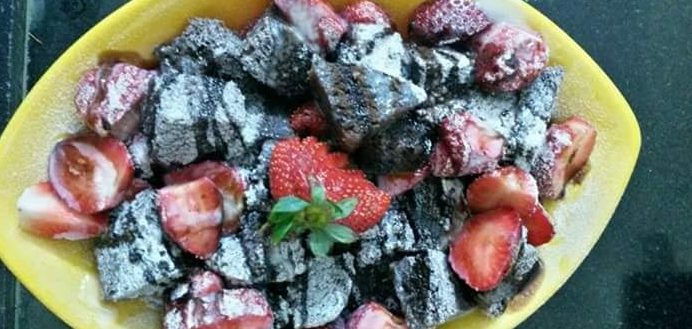 Chocolate Cake Strawberry Salad - Kids Favorite!