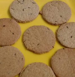 Wheat Flour Jeera Biscuits - Kids favorite!!