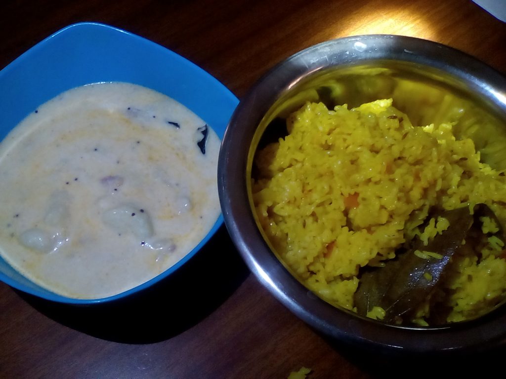 Quick Tehri With Aloo Raita - Summer Special Meal!!