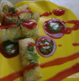 Leftover Neer Dosa Rolls - Yummy!