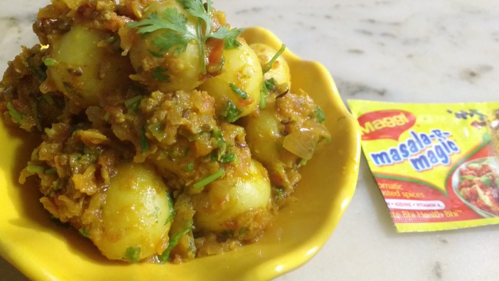 Maggie Masala Baby Potatoes - Yummy!