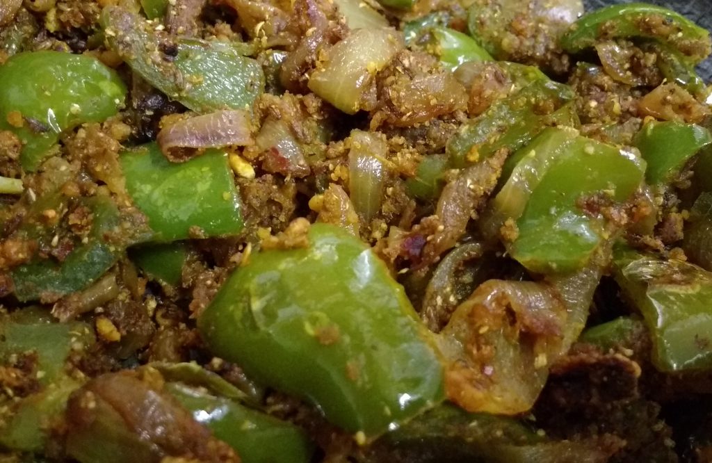 Shimla Mirch Do Pyaza-Tasty Capsicum Curry