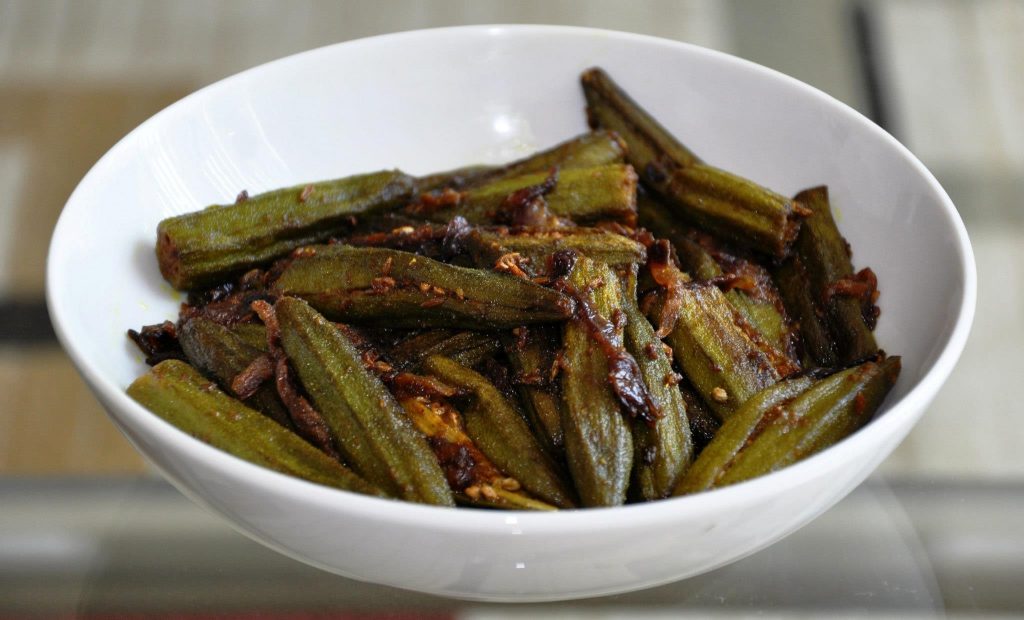 Stuffed Okra in Maharashtrian Style - Yummy!