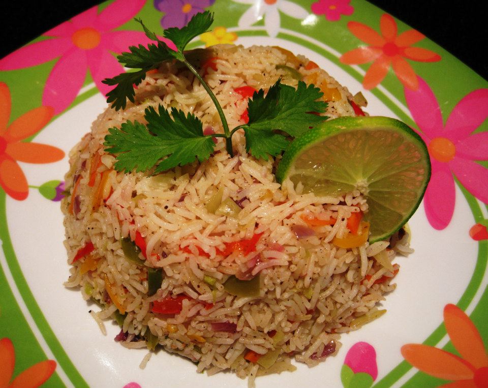 Stir Fried Rice With Vegetables - Healthy Recipe!