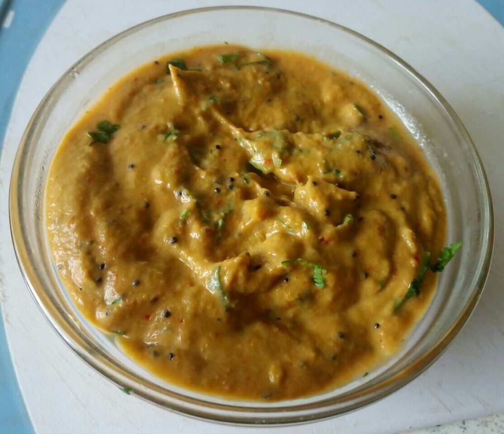 Brinjal Chutney With Tadka - Spicy Treat