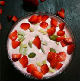 Strawberry Shrikhand - Delicious Sweet Dish