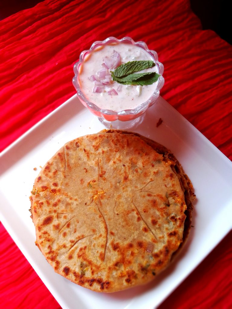 Paneer Mix Veggies Paratha - Yummy Bite