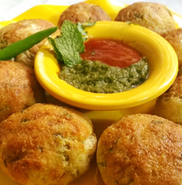 Stuffed Baked Rava Cutlets