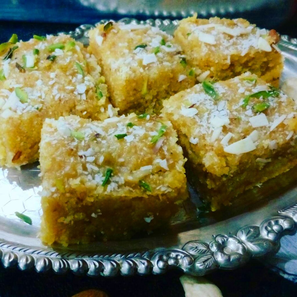 Besan Coconut Barfi Recipe