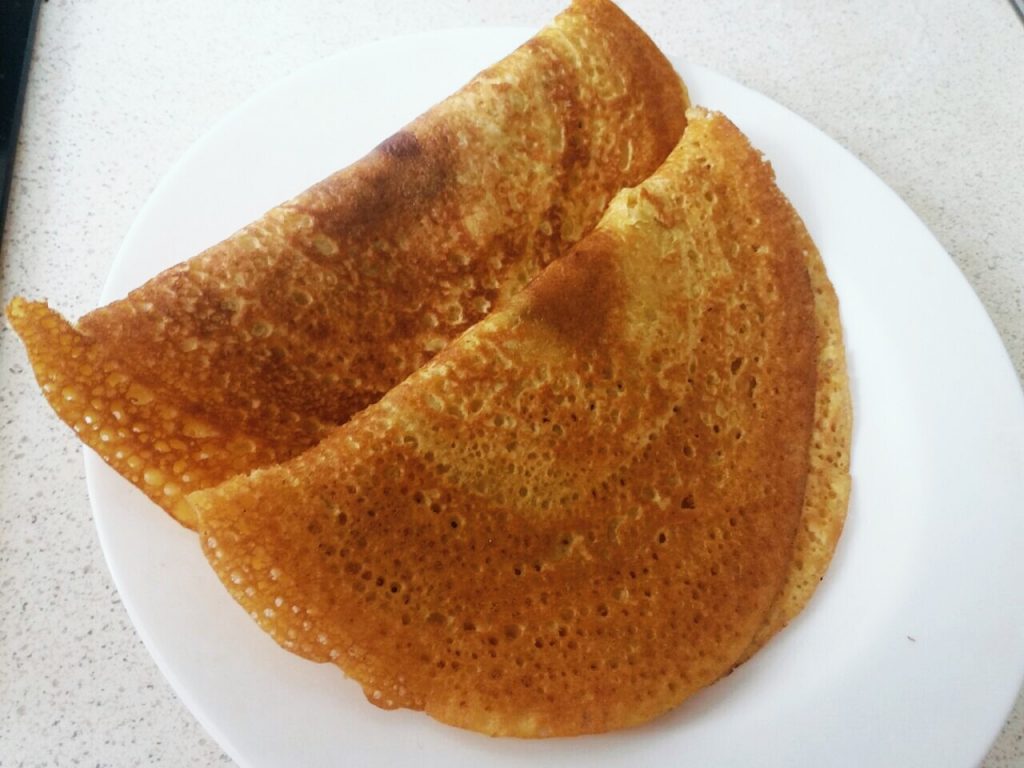 Besan and Rice Flour Dosa - Quick Breakfast