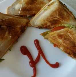 Veg Cheese Toast Sandwich - Quick Snack