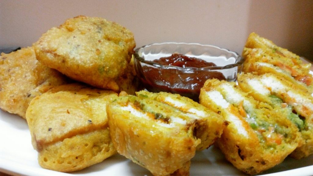 Pizza Bread Pakora Recipe