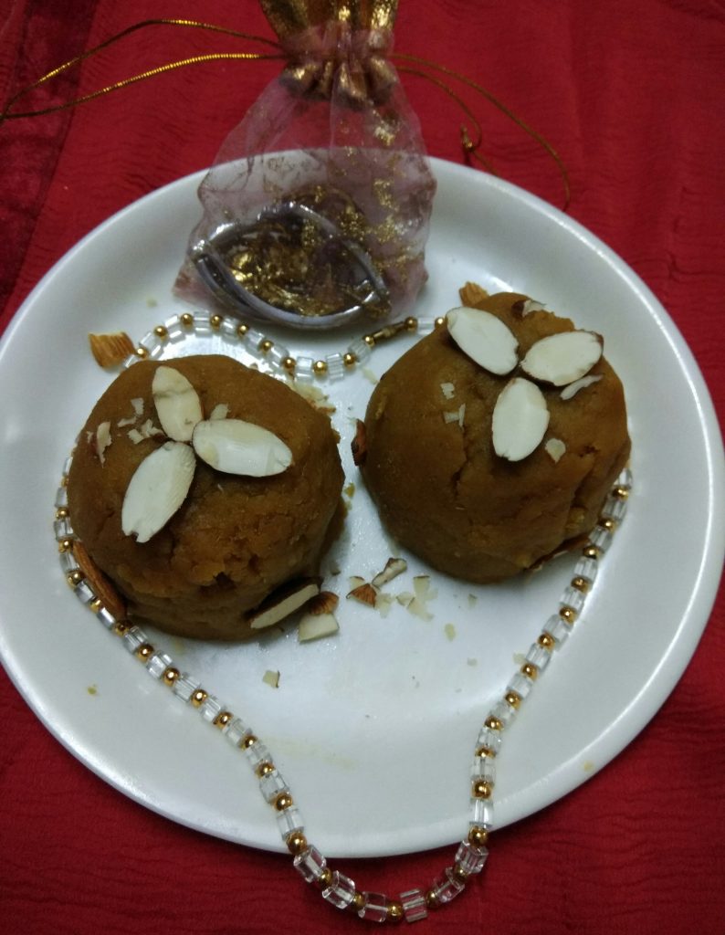 Rice Flour Besan Mango Halwa - Tasty Dessert