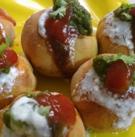 Stuffed Baked Bati Chaat Recipe