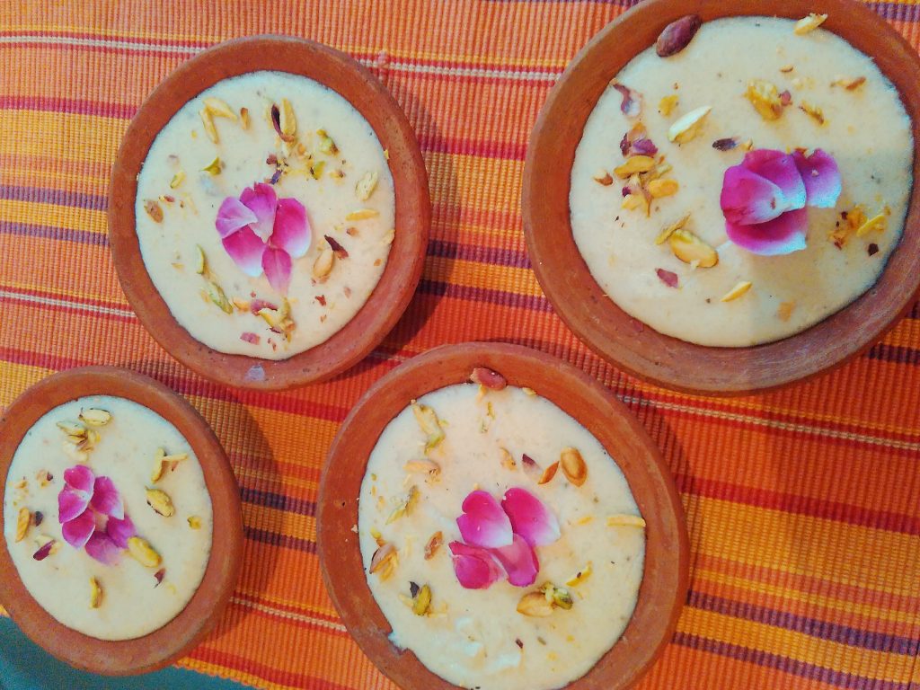 Thandai Phirni - Delicious Sweet Delicacy