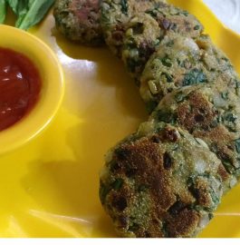 Spinach Onion Cutlets - Yummy Snack