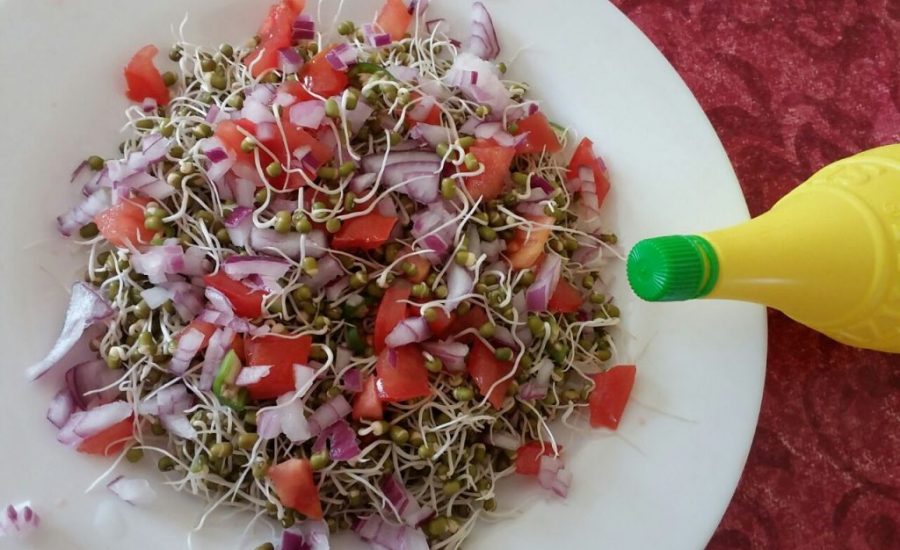 Sprouted Moong Salad Recipe