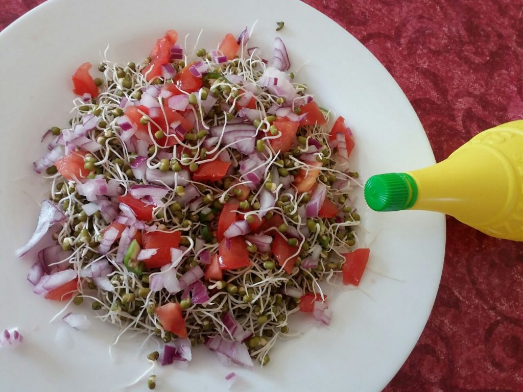 Sprouted Moong Salad Recipe