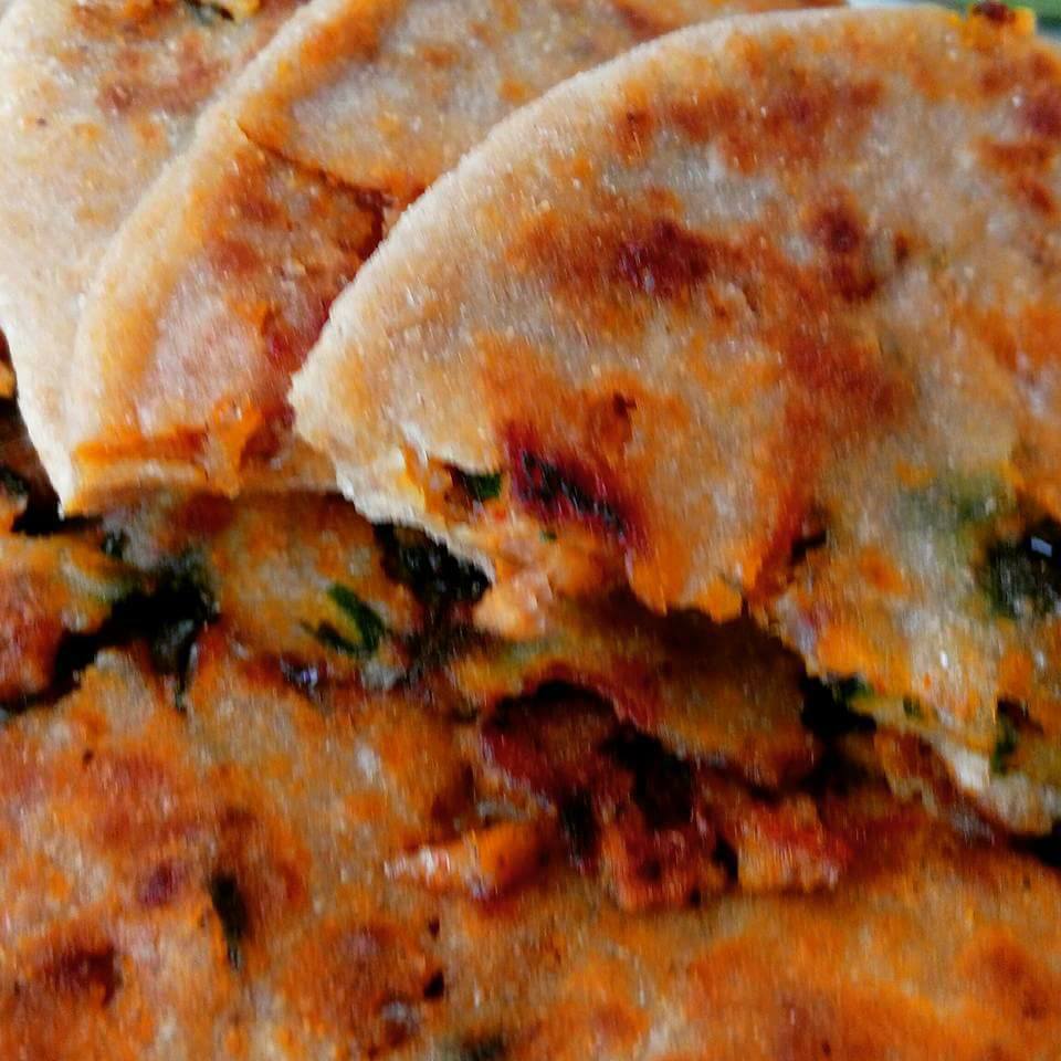 Soya Nuggets Stuffed Paratha