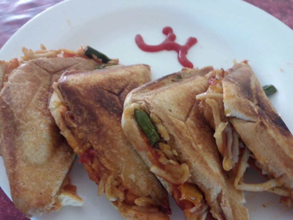 Leftover Noodles Sandwich Recipe