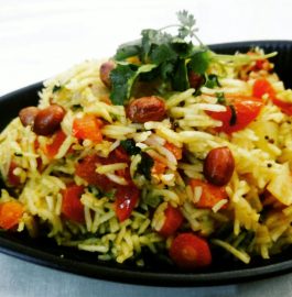 Carrots Peanuts Pulav Recipe