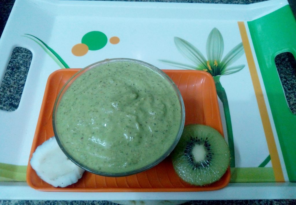 Tender Coconut Kiwi Mint Chutney Recipe