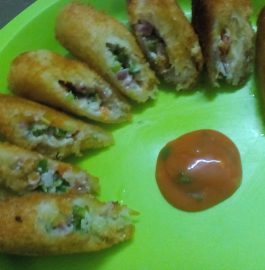 Hung Curd Bread Roll Recipe