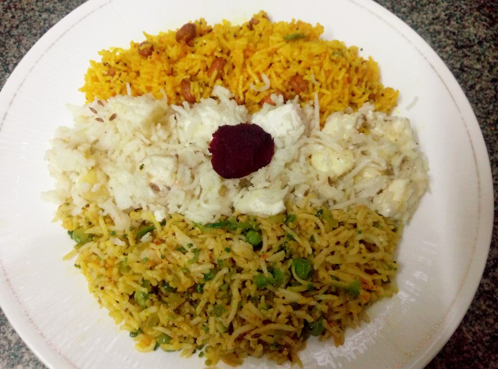 Veg Fried Rice ( Tricolor) Recipe