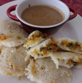 Sprouted Moong Stuffed Idli Recipe