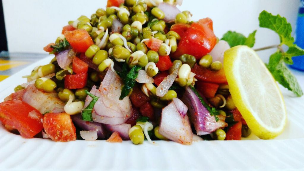 Moong Sprouts Salad Recipe