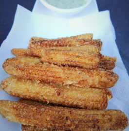 Babycorn Fries With Minty Dip Recipe