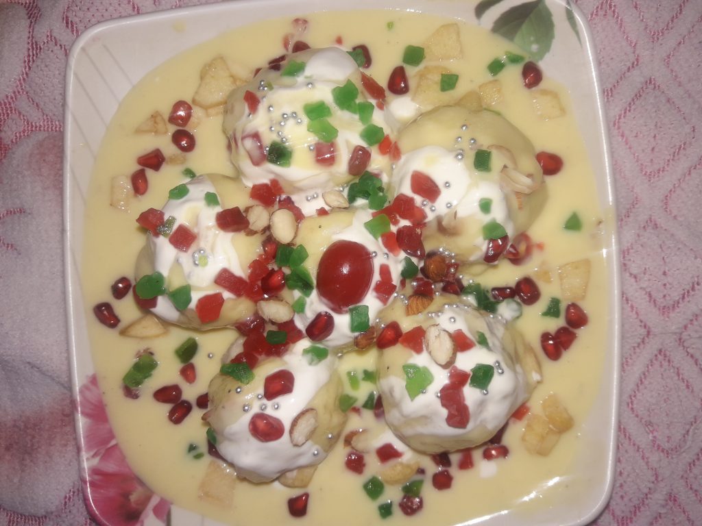 Fruit Balls In Custard Pudding Recipe