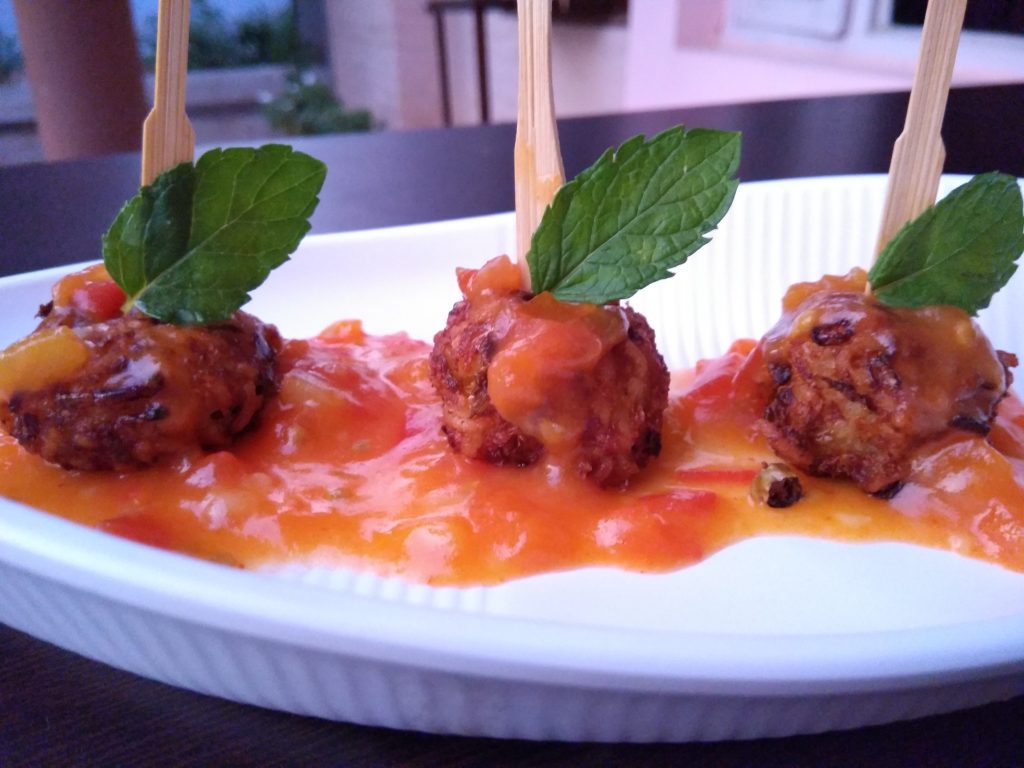 Maggi Balls With Hot And Sweet Sauce Recipe