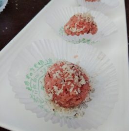 Rose Coconut Laddu Recipe