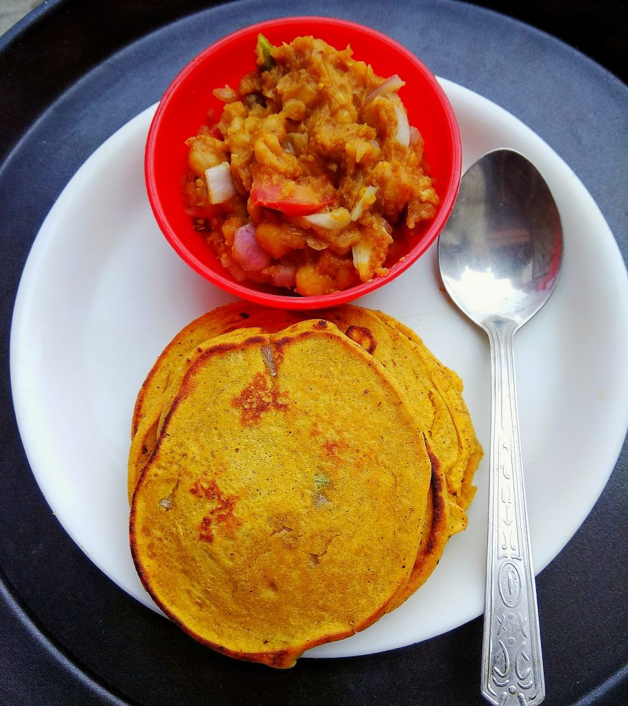 Pancake With Chole Recipe