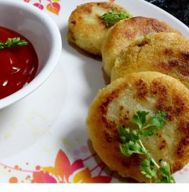 Stuffed Hung Curd Rice Cutlets Recipe