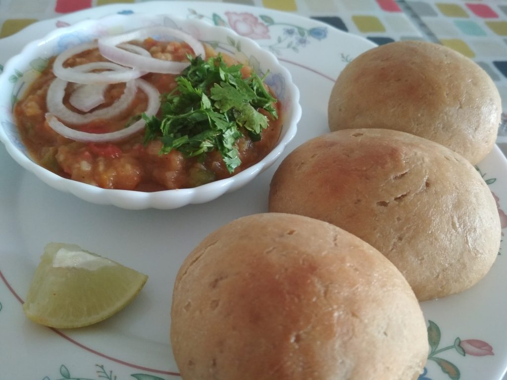 Pav Bhaji With Wheat Buns Recipe