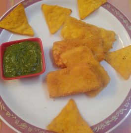 Paneer Pakora With Nachos Coating Recipe