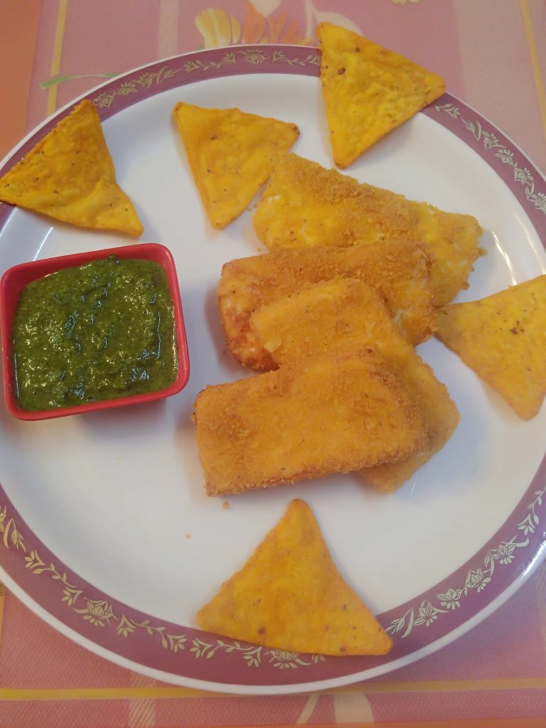 Paneer Pakora With Nachos Coating Recipe