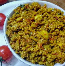 Soya Granules Bhurji Recipe