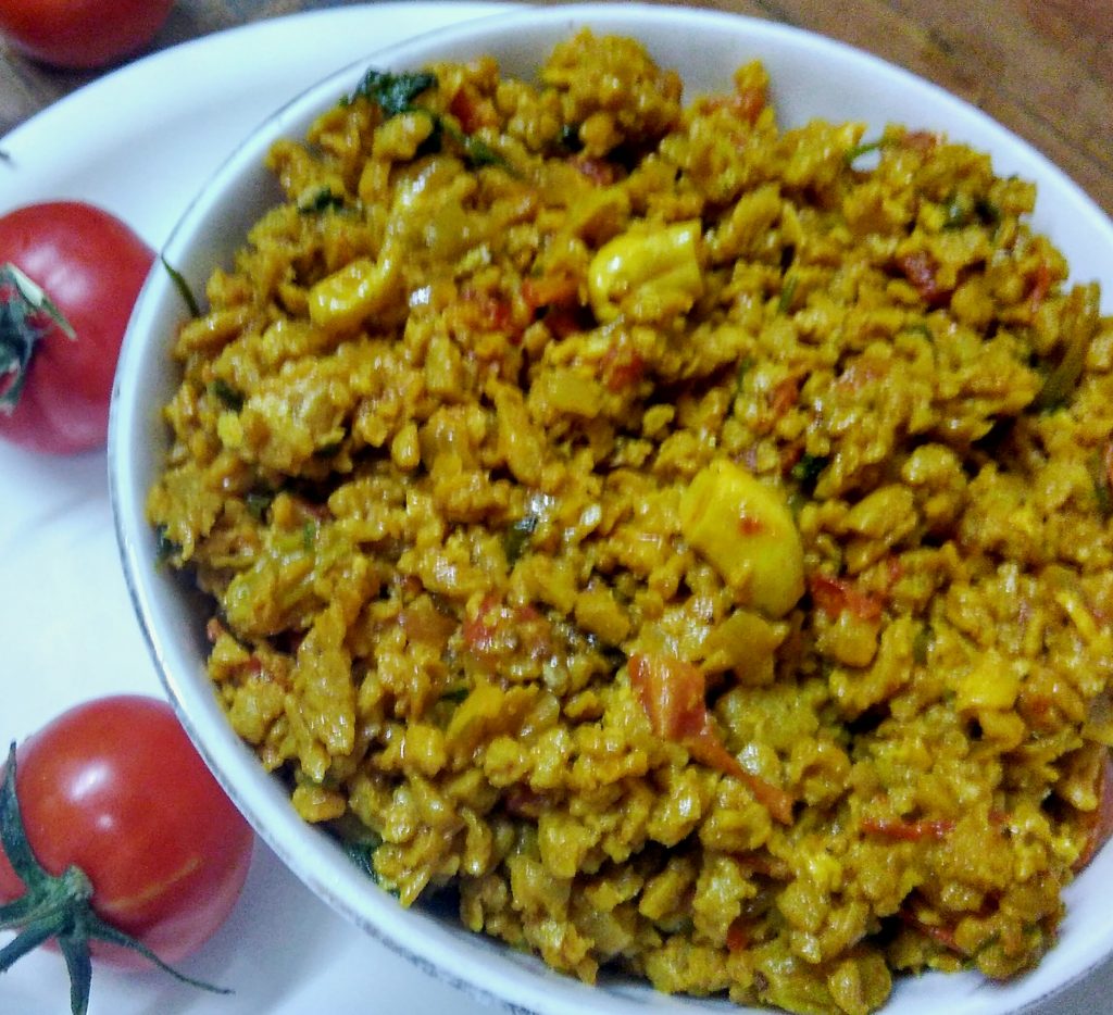 Soya Granules Bhurji Recipe