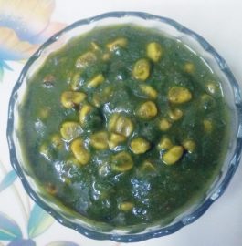 Corn In Spinach Gravy Recipe