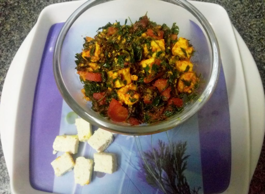 Tofu Gajar Methi Ka Saag Recipe