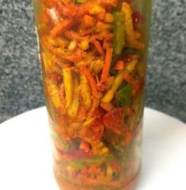 Kachhi Haldi Amba Halad Mirchi ka Achaar - Gujarati style Recipe