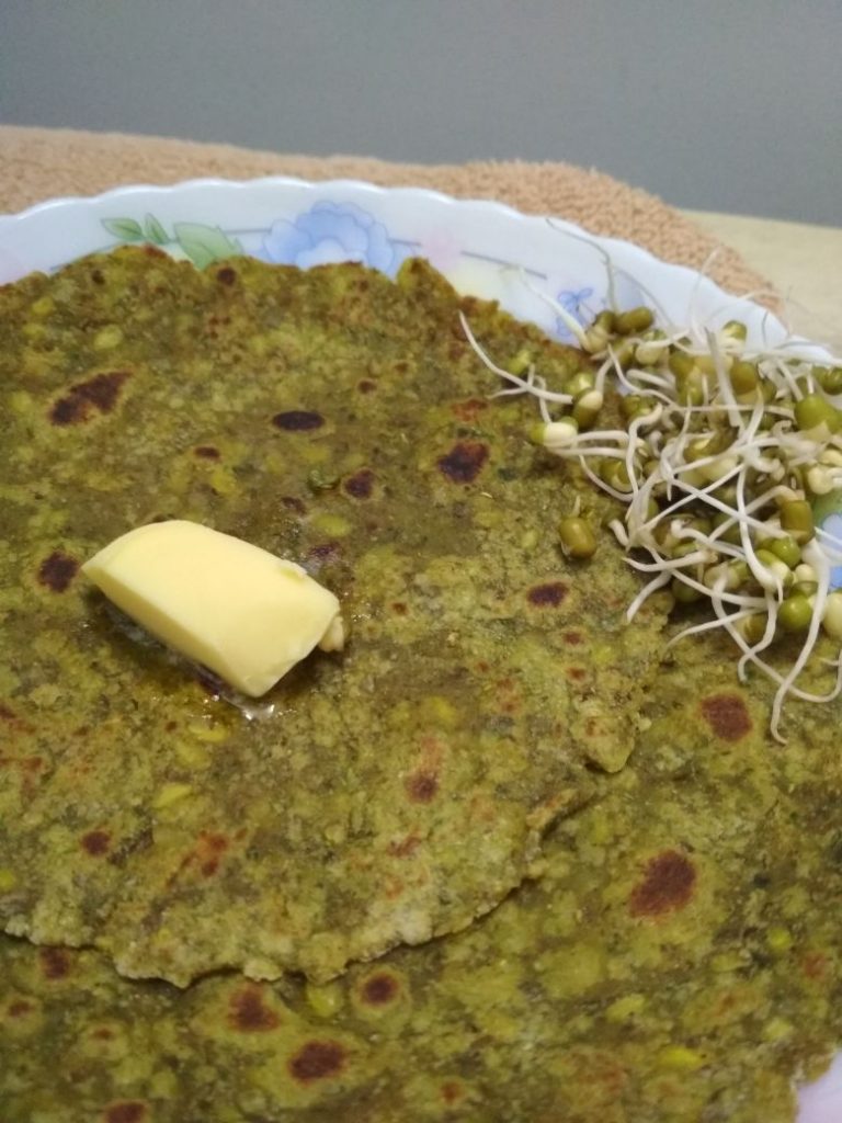 Sprouts Moong Bean Paratha Recipe