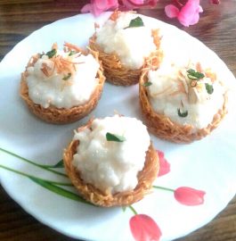 Kheer in Vermicelli Baskets Recipe