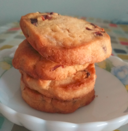 Eggless Cranberry Orange Slice Cookies Recipe