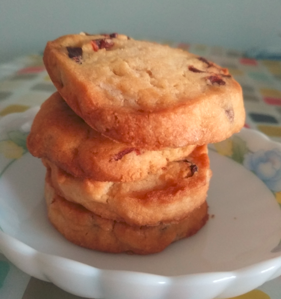 Eggless Cranberry Orange Slice Cookies Recipe